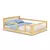 (Classe A) Cama Infantil Casal Montessoriano Wave com Rattan Casatema Branco/Natural - comprar online