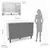 (Classe A) Balcão 2 Portas 3 Gavetas 120 Cm Pérola Yescasa Branco / Cinza