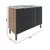 (Classe A) Balcão 120cm 3 Portas Thalita Nogal Manchester/Preto na internet