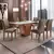 (Classe A) Conjunto Sala de Jantar Mesa Tampo de Vidro 6 Cadeiras Espanha Yescasa Chocolate/Off White/Animale Marrom