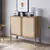 (Classe C) Balcão Bar 2 Portas 93cm Palhinha Pé Madeira Oslo Hanover