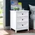 (Classe A) Mesa de Cabeceira 3 Gavetas Dm-111 Branco