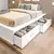 (Classe C) Cama Casal Adulto com 4 Gavetas Gades Yescasa Branco Perfect Wood - Casa Saldão