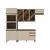 (Classe A) Cozinha Completa 4 Peças 100% Mdf com Portas de Vidro Connect Duna/Cristal - comprar online