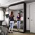 (Classe A) Guarda-roupa Solteiro 100% Mdf Bp com 2 Portas de Espelho Preto - comprar online