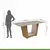 (Classe A) Mesa de Jantar Retangular 6 Lugares 160cm Tampo MFD Apogeu Amêndoa Clean/Off White