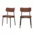 Imagem do (Classe A) Kit 2 Cadeiras para Sala de Jantar Mona Yescasa Preto/Whisky