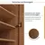 (Classe A) Guarda Roupa de Canto Reto Modular com 3 Prateleiras 2 Gavetas Hera Louro - Casa Saldão
