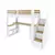 (Classe C) Cama Alta Infantil/Juvenil Star Plus Office Multifuncional Casatema Branco/Montana - loja online