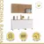 (Classe A) Cozinha Modulada 4 Peças Ripado 100% Mdf Rainha Branco/Nature - comprar online