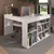 (Classe A) Mesa de Escritório 115,5x120cm em L 8 Nichos Montecello Yescasa Branco/Branco