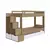 (Classe A) Treliche Infantil com Cama Auxiliar Escada Nichos e Gavetas Laterais Aveiro Oak/Branco - loja online