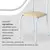 (Classe A) Conjunto Sala de Jantar Mesa Retangular 140x75cm Tampo Madeira Mdp 6 Cadeiras Rio Creme / Branco