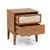 (Classe C) Mesa de Cabeceira 2 Gavetas Madeira Maciça Viena Mel - Casa Saldão