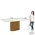 (Classe A) Conjunto Sala de Jantar Tampo Mdf/Vidro 8 Cadeiras Geovana Nature/Off White/Courano/Linho - Casa Saldão