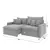 (Classe A) Sofá Cama Retrátil e Reclinável 180cm Colibri Cabecasa Madeiramadeira Prata - comprar online