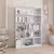 (Classe A) Estante para Livros 180cmx120cm 4 Prateleiras Seattle Yescasa Branco