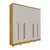 (Classe A) Guarda-Roupa Casal com pés 6 Portas 8 Gavetas 270cm Sevilla Cinamomo/Off White - loja online