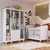 (Classe A) Quarto de Bebê com Guarda Roupa 4 Portas com Janelas e Berço 100% MDF Mimo Espresso Móveis Branco Brilho - comprar online