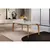 (Classe A) Mesa 180cm Tampo MDF Canto Reto Dublin Off White/Imbuia