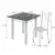 (Classe A) Conjunto de Jantar Mesa 70x70cm Tampo de Granito Topázio com 4 Cadeiras Sara Yescasa Branco Liso/Branco - loja online
