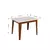 Imagem do (Classe A) Conjunto de Sala de Jantar Mesa Retangular Giovana com 4 Cadeiras Elane Naturalle/Off White