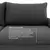 (Classe A) Sofá Cama Retrátil e Reclinável 200cm Colibri Cabecasa Madeiramadeira Grafite