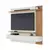 (Classe A) Painel para Tv até 70 Polegadas 3 Portas Basculantes 2 Prateleiras Juriti Off White Matte/Freijó - comprar online