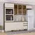 (Classe A) Cozinha Completa 4 Peças 100% Mdf com Portas de Vidro Connect Duna/Cristal