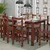 (Classe A) Conjunto Mesa com 6 Cadeiras Madeira Maciça Mogano