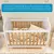 (Classe A) Berço Mini Cama 3 em 1 100% Mdf Maya Espresso Móveis Branco Brilho/Amêndoa - comprar online