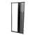 (Classe A) Box Para Banheiro de PVC 185x55cm Sanfonado Frontal BCF Preto - loja online