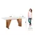(Classe A) Mesa de Jantar 8 Lugares 200cm Tampo MDF com Vidro Canto Arredondado Adriana Off White/Nature - loja online