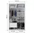 (Classe A) Guarda-roupa Solteiro 100% Mdf Bp com 2 Portas de Espelho Geneve Branco - loja online