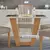 (Classe A) Mesa de Jantar 120x80cm Tampo MDF Apogeu Amêndoa Clean/Off White