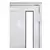 (Classe A) Porta Lambril de Alumínio Esquerda 210 x 90cm com Friso e Visor Linha Veneza Esquadrias Bergamo Branco - Casa Saldão