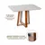 (Classe A) Mesa 4 Lugares de Madeira Maciça Viena Authentic Espresso Móveis Marrom/Off White