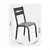(Classe A) Conjunto de Mesa com 4 Cadeiras Luna Craqueado Preto/Junco Manteiga - Casa Saldão