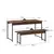 (Classe A) Conjunto Mesa de Jantar com 2 Bancos Estilo Industrial Active Yescasa Nogal - Casa Saldão
