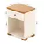 (Classe A) Mesa de Cabeceira 1 Gaveta e Nicho Ananda Off-white/Mel - comprar online