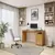 (Classe C) Escrivaninha 120cm 1 Porta 1 Gaveta 100% MDF Madrid Naturalle - Casa Saldão
