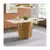 (Classe A) Mesa de Jantar com Tampo de Vidro 160cm Vértice Móveis Nature/Off White