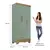 (Classe A) Guarda Roupa Infantil 3 Portas e 2 Gavetas Tic Tac Verde/Natural - Casa Saldão