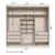 (Classe A) Guarda Roupa Casal 3 Portas de Correr 1 Porta com Espelho Samambaia Cabecasa Madeiramadeira Off White - comprar online