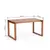 (Classe A) Mesa de Jantar 4 Lugares 140x80cm Madeira Maciça Craft Garapa na internet