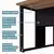 (Classe A) Mesa Escritório Estação Trabalho Plataforma Dupla Pé Quadro 120x120cm Espresso Móveis Marrom/Preto - Casa Saldão