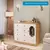 (Classe A) Cômoda de Bebê 120,30cm 1 Porta com Janela e 4 Gavetas 100% Mdf Maya Provençal Espresso Móveis Branco Brilho/ - comprar online