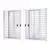 (Classe A) Janela de Alumínio Veneziana de Correr Central Com Grade 6 Folhas 100x200cm Riobras Branco