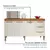 (Classe A) Balcão Atenas 3 Portas e 3 Gavetas Nature/Off White - comprar online