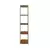 (Classe A) Estante Multiuso Livreiro Orgânica Industrial 195,8cmx180cm Canela/Champanhe - Casa Saldão